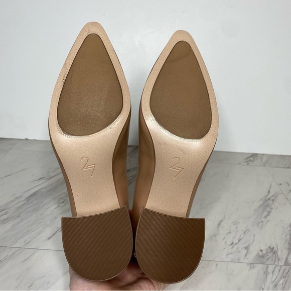 27 Edit Licia Tan Leather Pointy Toe Pump 9M - Picture 15 of 16